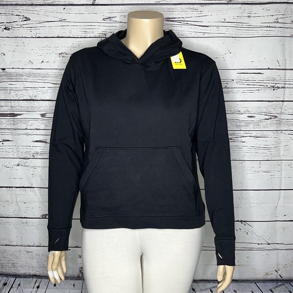 All in Motion NWT Size XXL Black French Terry Hoodie w/ Thumbholes - Picture 2 of 5